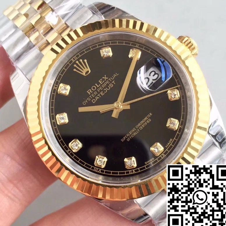 Dial 679 II Rolex Diamond-encrusted Stretchable Black Datejust M126333-0013 Factory EW 0716